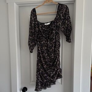 Astr Asymmetrical Floral Dress
